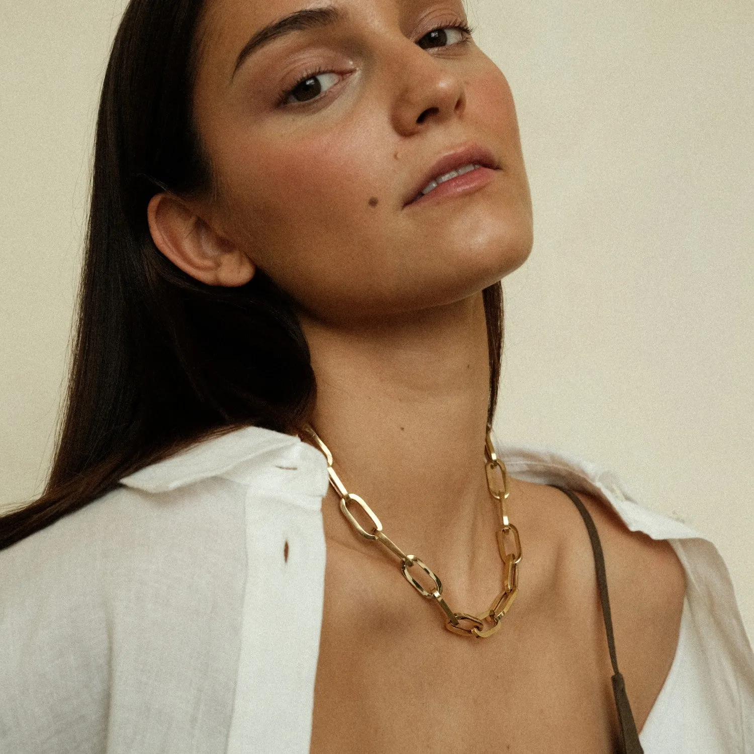 Chunky Paperclip Link Necklace