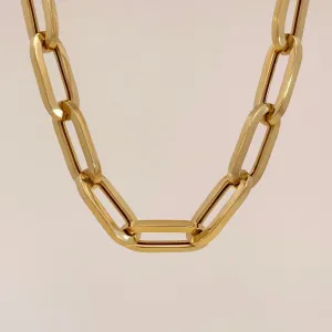Chunky Paperclip Link Necklace