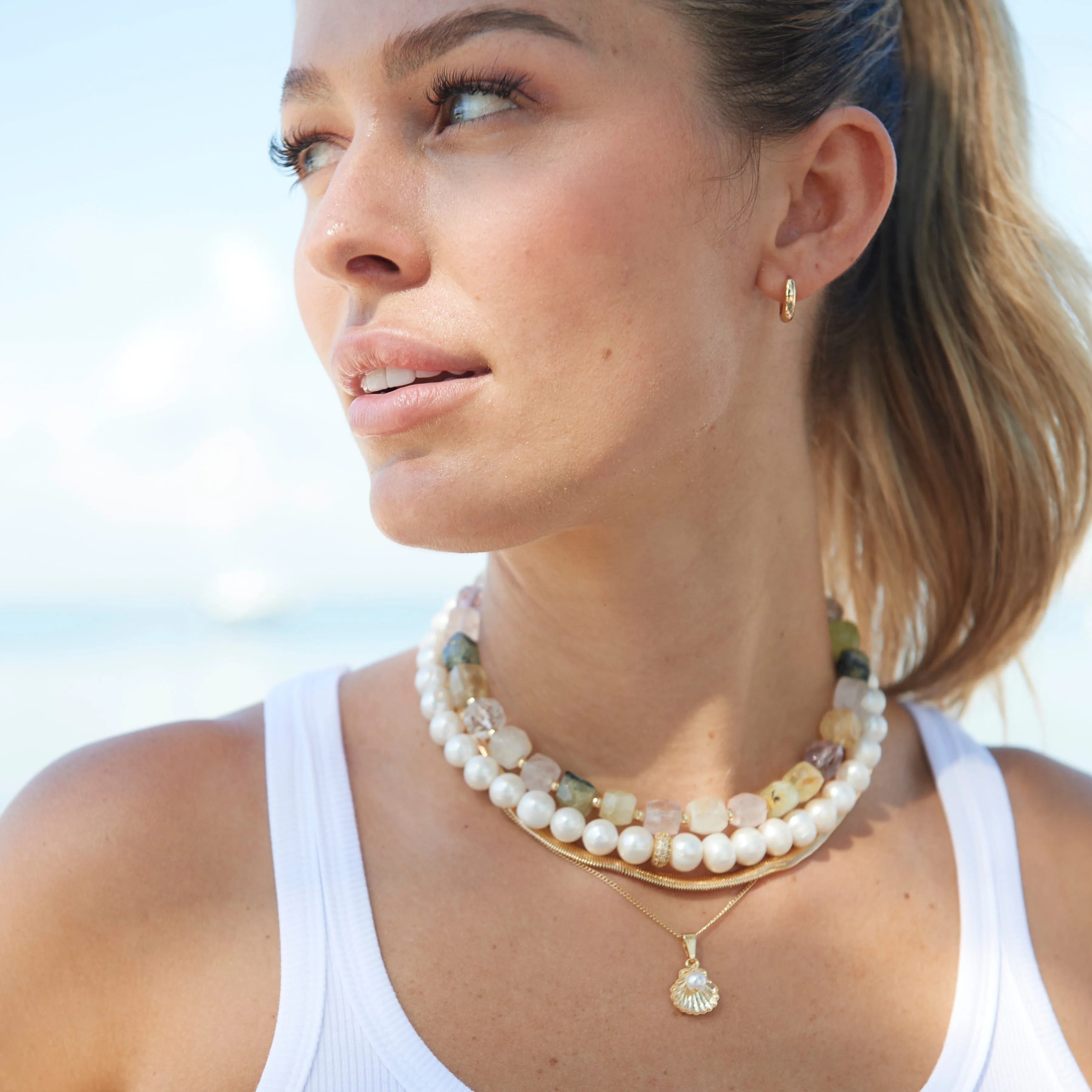 Chunky Pearl Beaded Choker