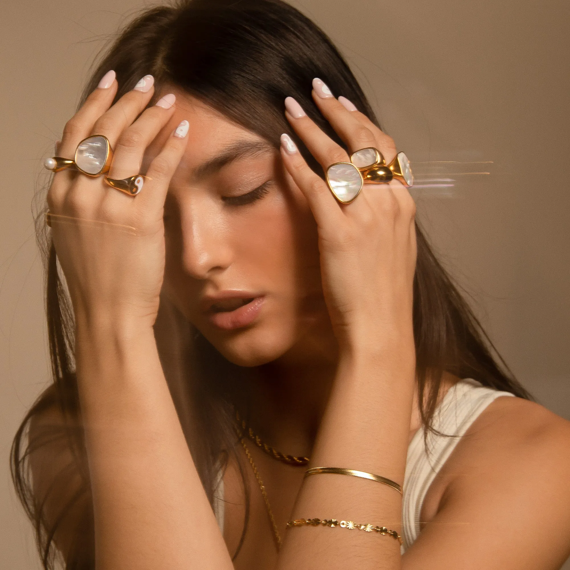 Chunky Pearl Signet Ring