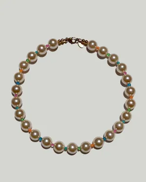 Chunky Rainbow Pearl Necklace