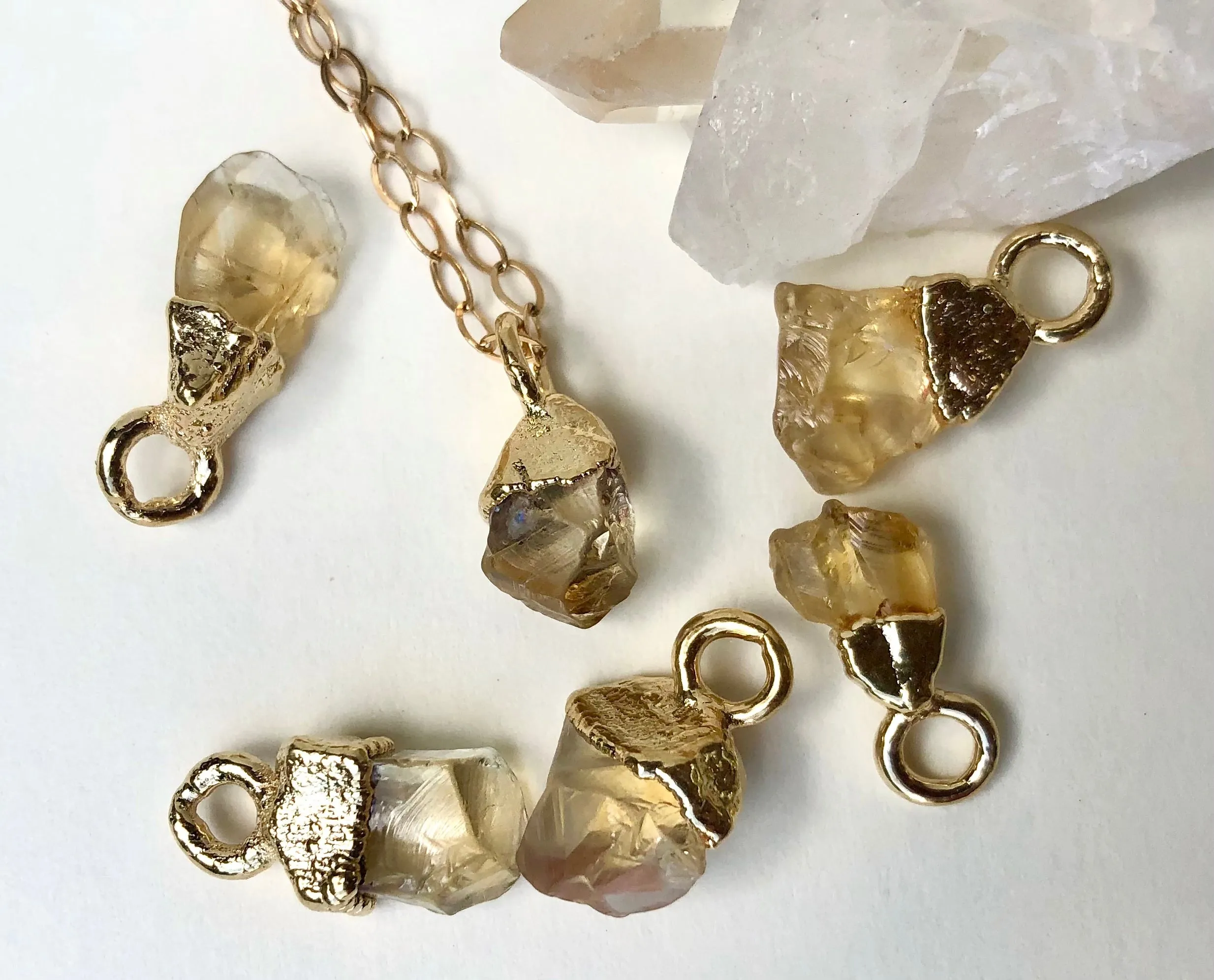 Citrine Drop Necklace
