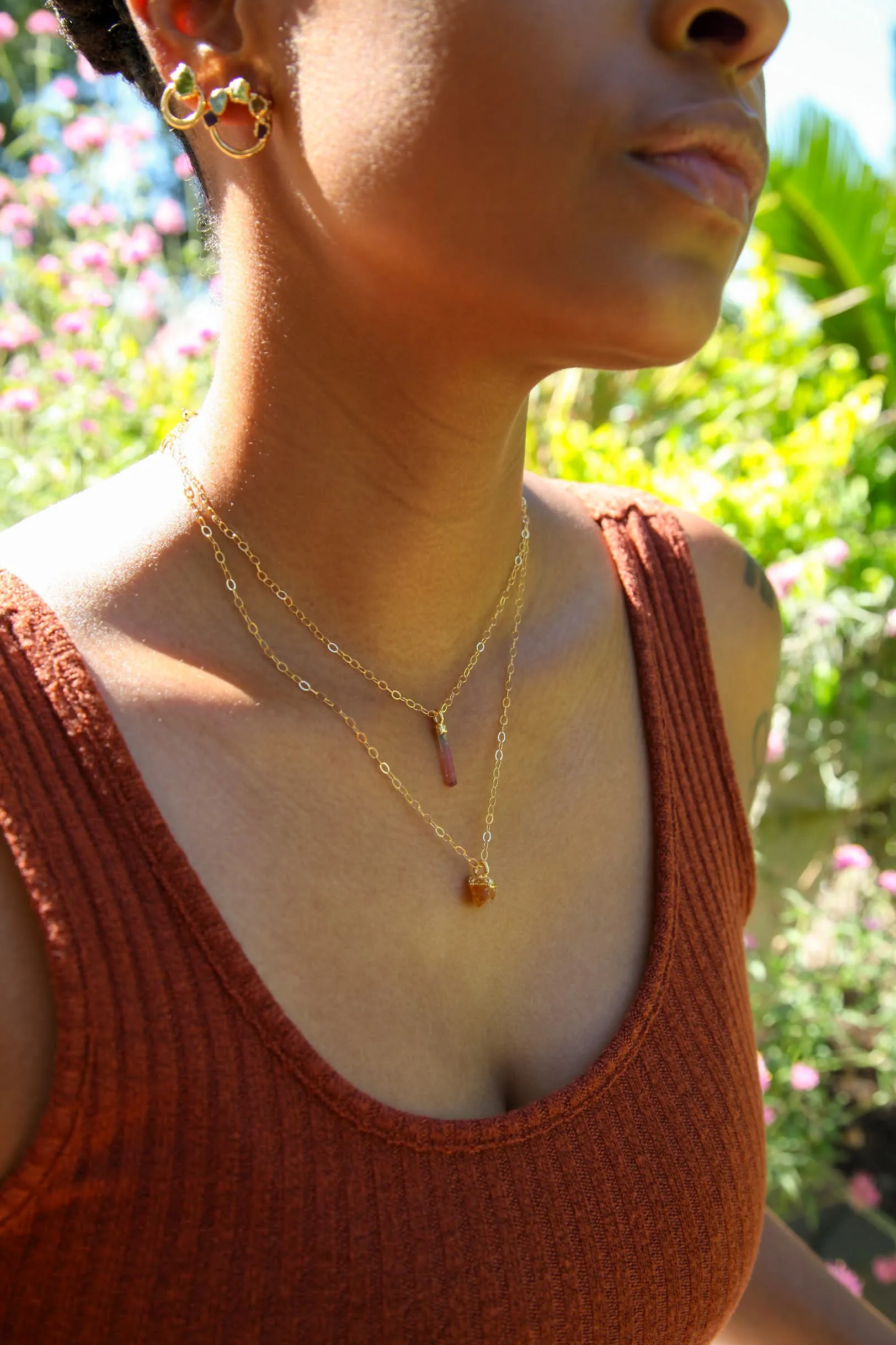 Citrine Drop Necklace