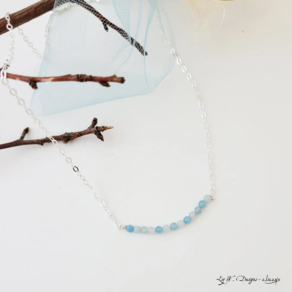 Classic Arc in Aquamarine - Necklace