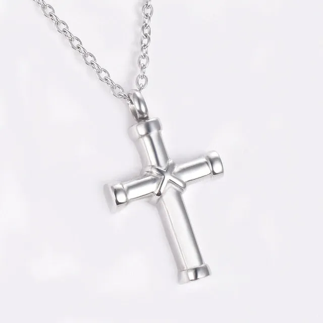 Classic Cross Cremation Necklace