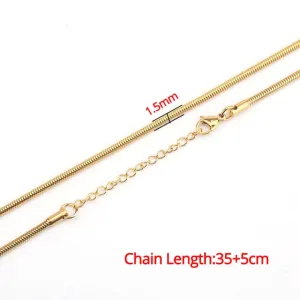 Clavicle Blade Necklace Chain, Stainless Steel 35 5cm