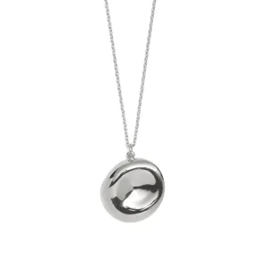 Cleft Necklace in Rhodium
