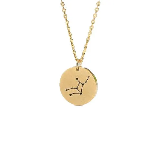Coin Zodiac Sign Necklace