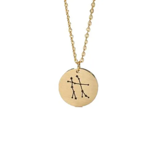 Coin Zodiac Sign Necklace