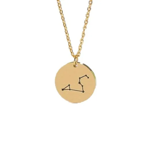 Coin Zodiac Sign Necklace