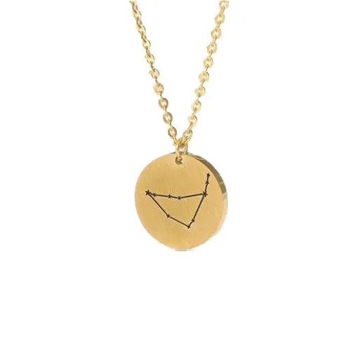 Coin Zodiac Sign Necklace
