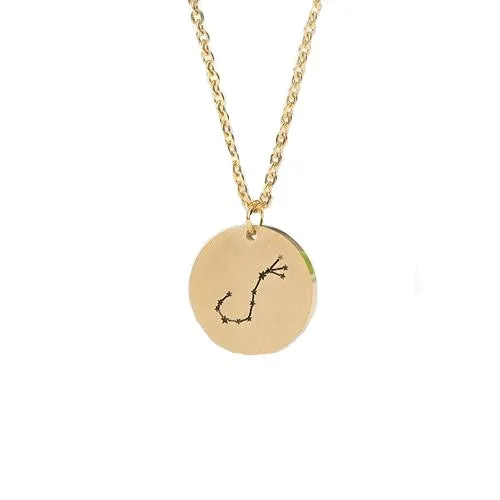 Coin Zodiac Sign Necklace