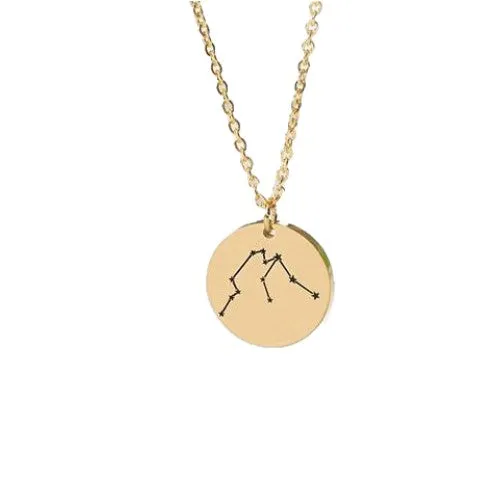 Coin Zodiac Sign Necklace
