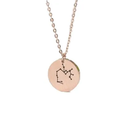 Coin Zodiac Sign Necklace