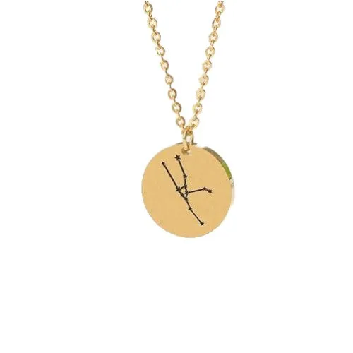 Coin Zodiac Sign Necklace