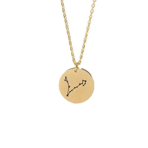 Coin Zodiac Sign Necklace