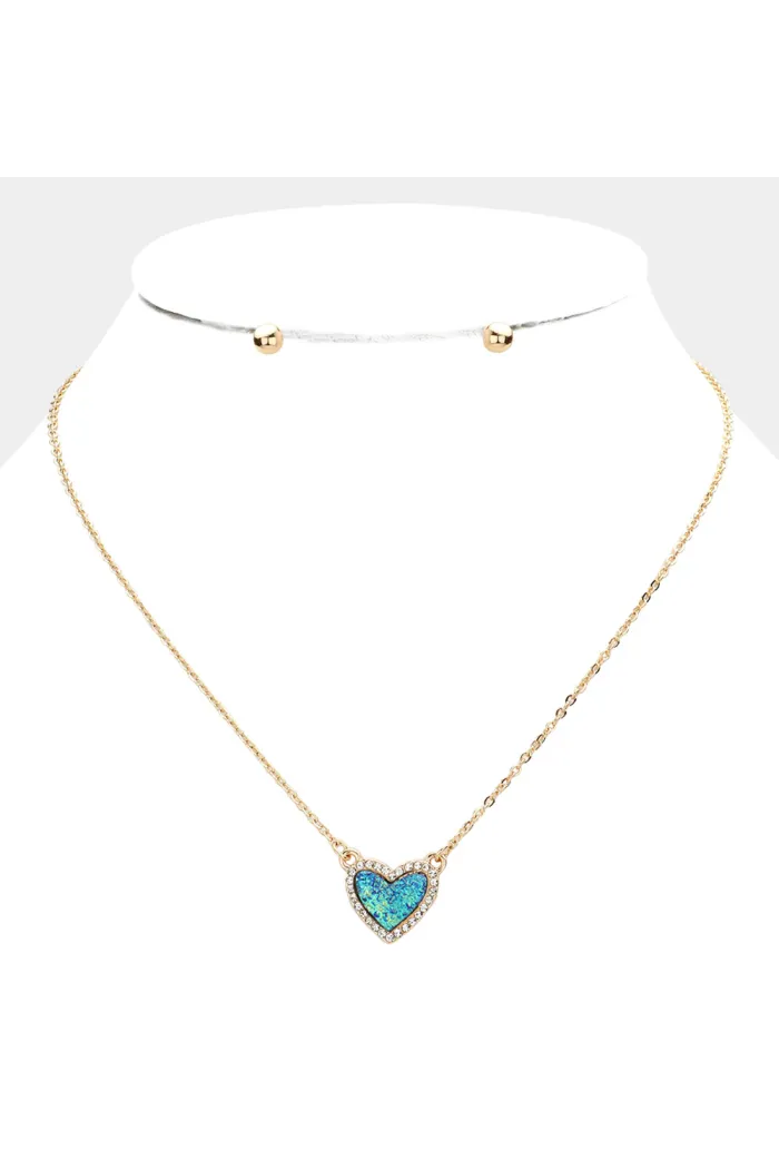 Colored heart necklaces