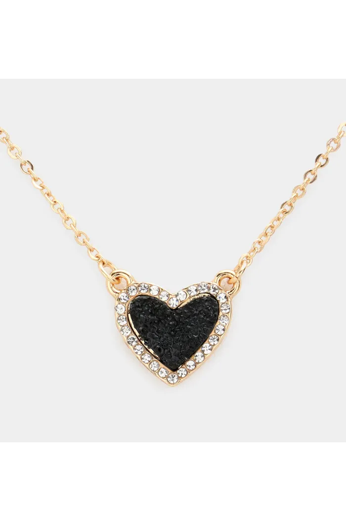 Colored heart necklaces
