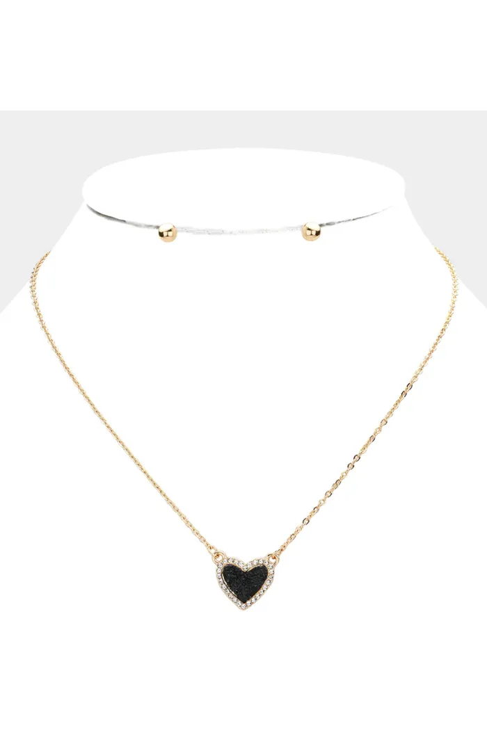 Colored heart necklaces