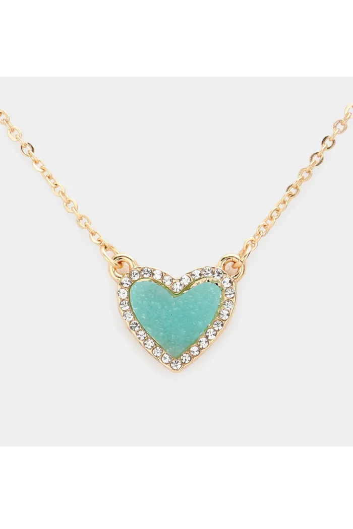 Colored heart necklaces