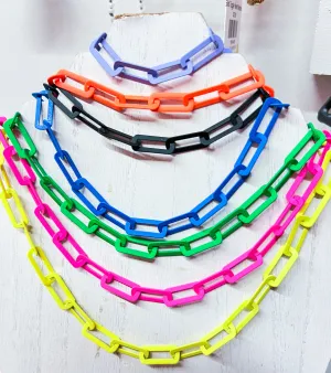 Colorful chain necklaces