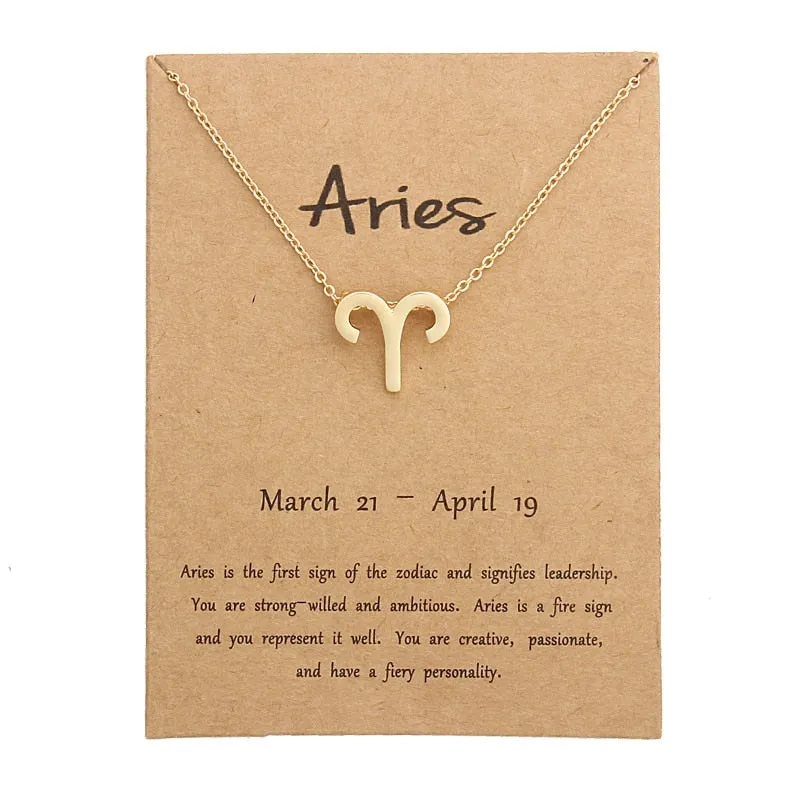 Constellation Pendant Zodiac Sign Necklace