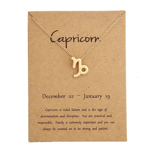 Constellation Pendant Zodiac Sign Necklace