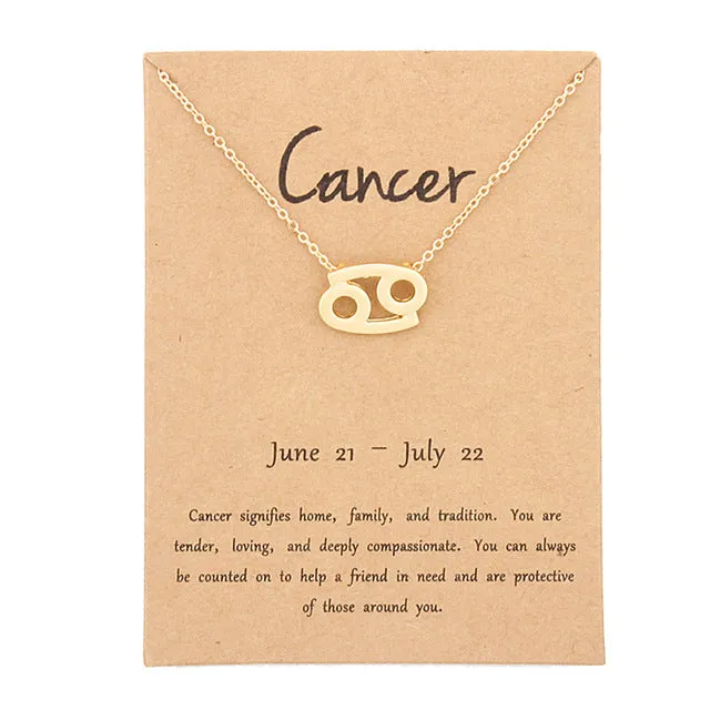 Constellation Pendant Zodiac Sign Necklace
