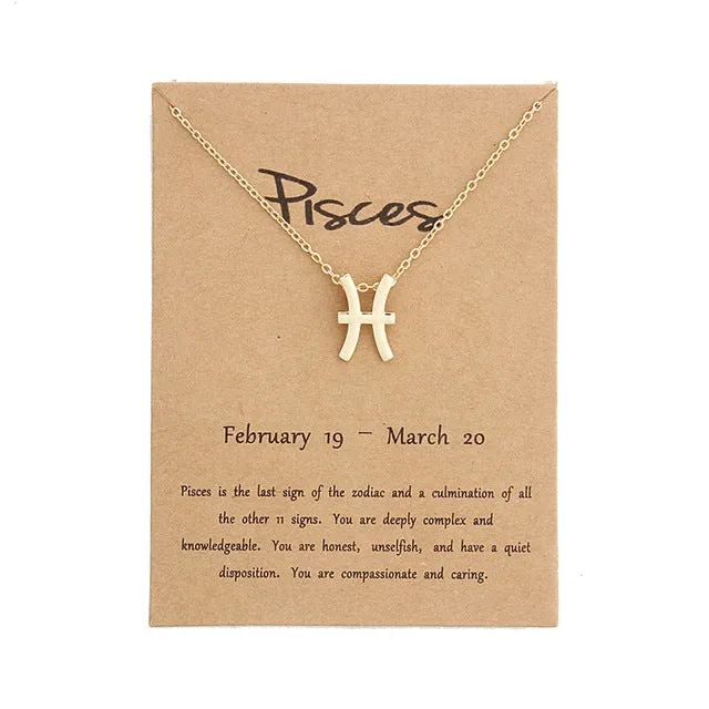 Constellation Pendant Zodiac Sign Necklace