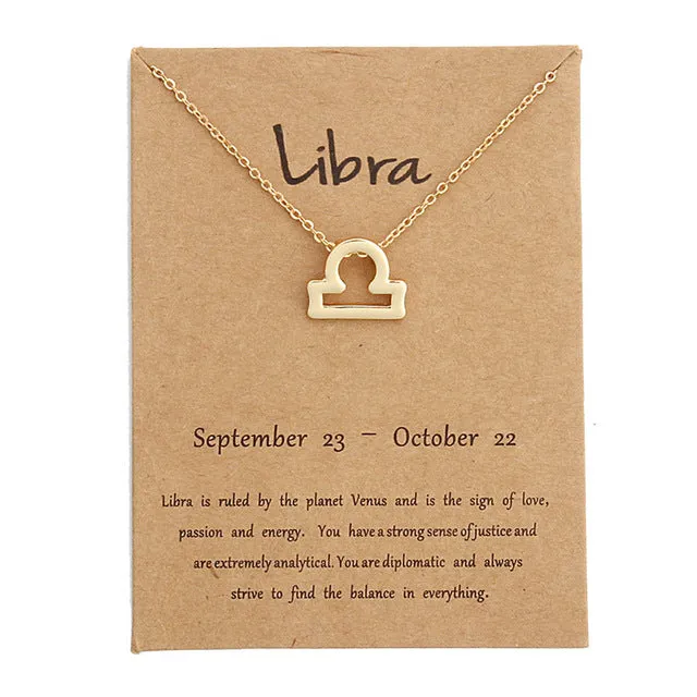 Constellation Pendant Zodiac Sign Necklace