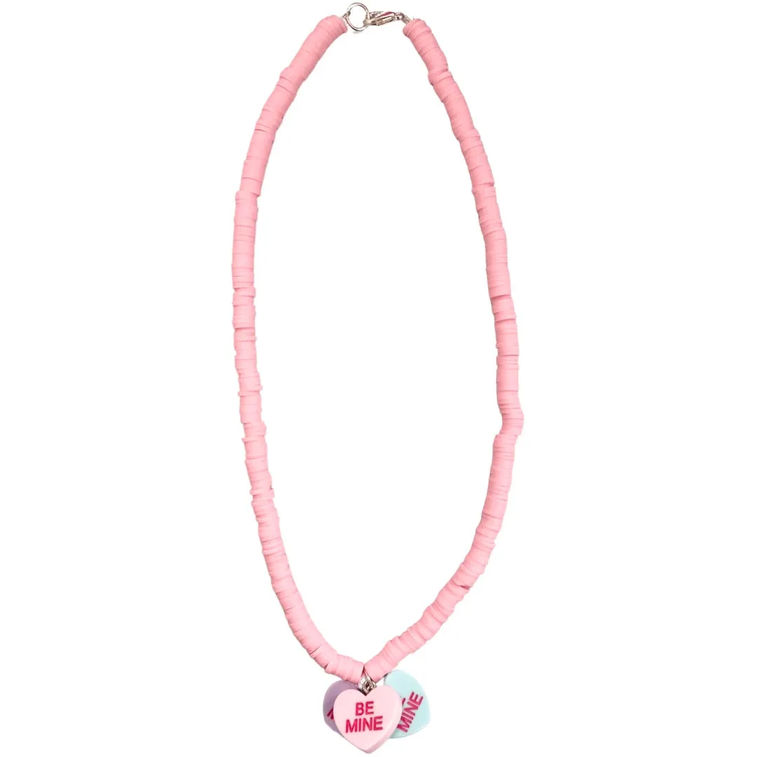 Conversation Heart Cluster Beaded Necklace