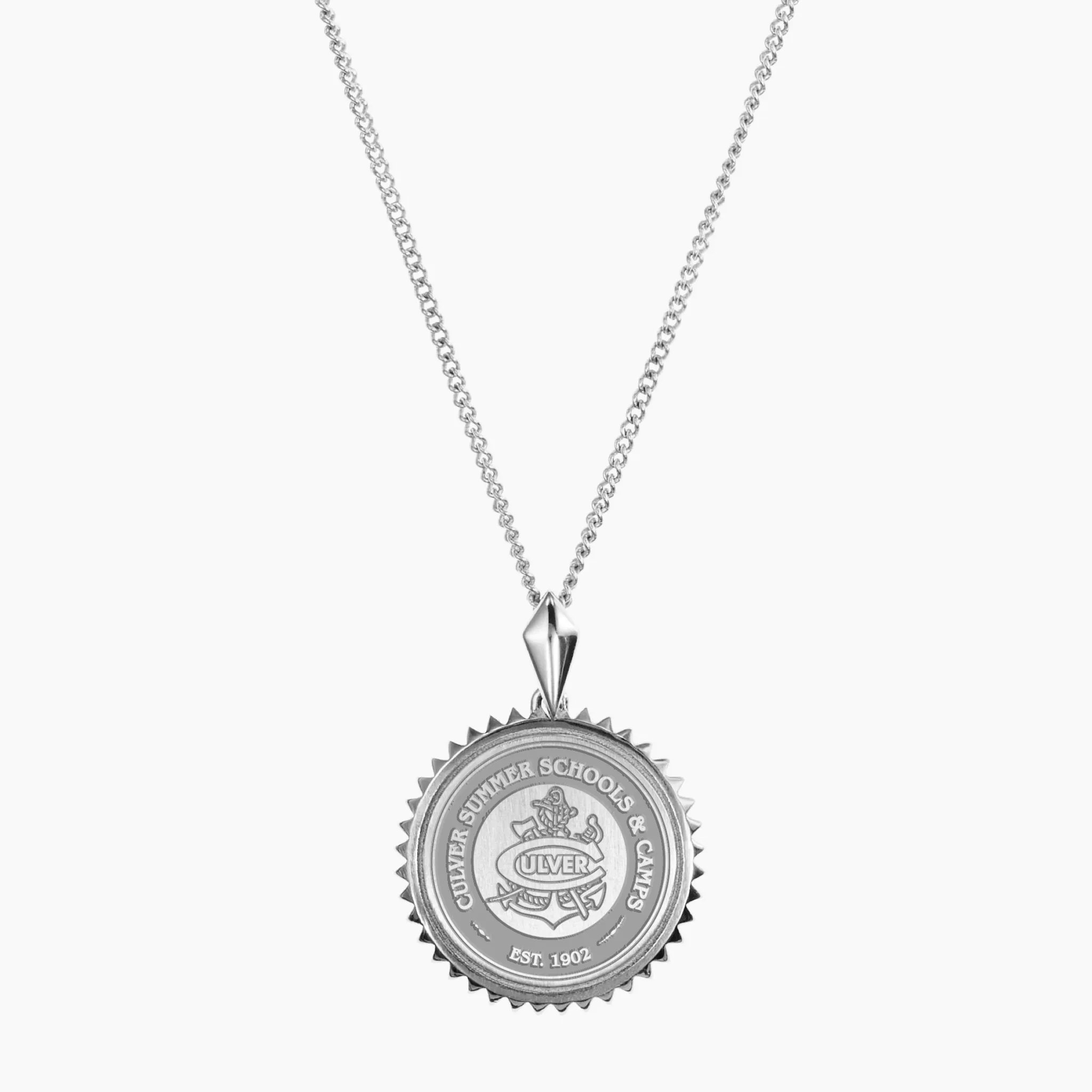CSSC Seal Sunburst Necklace - Sterling Silver