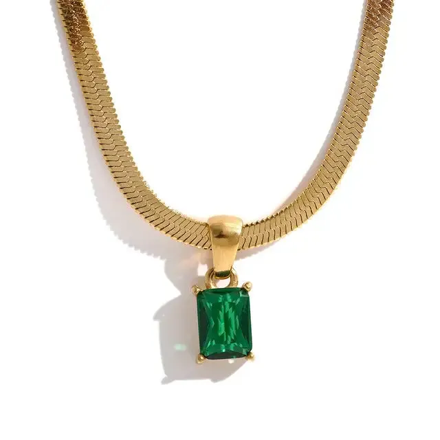 Cubic Zirconia Drop Snake Chain