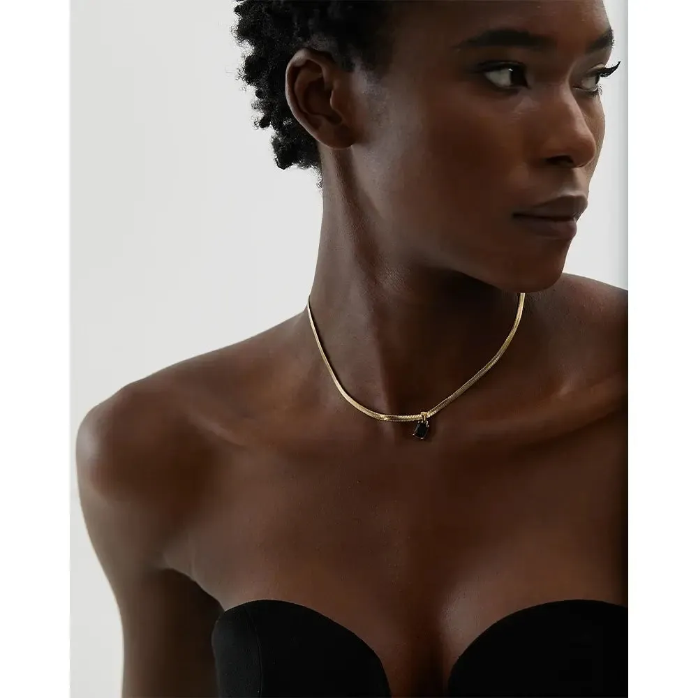 Cubic Zirconia Drop Snake Chain