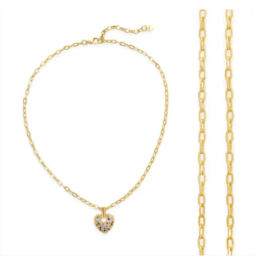 Cubic zirconia heart necklace