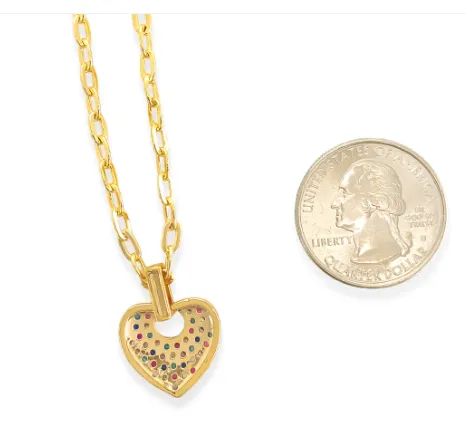 Cubic zirconia heart necklace