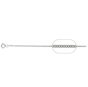 Curb (Diamond Cut) Bracelet in Sterling Silver (1.4mm) #CD40