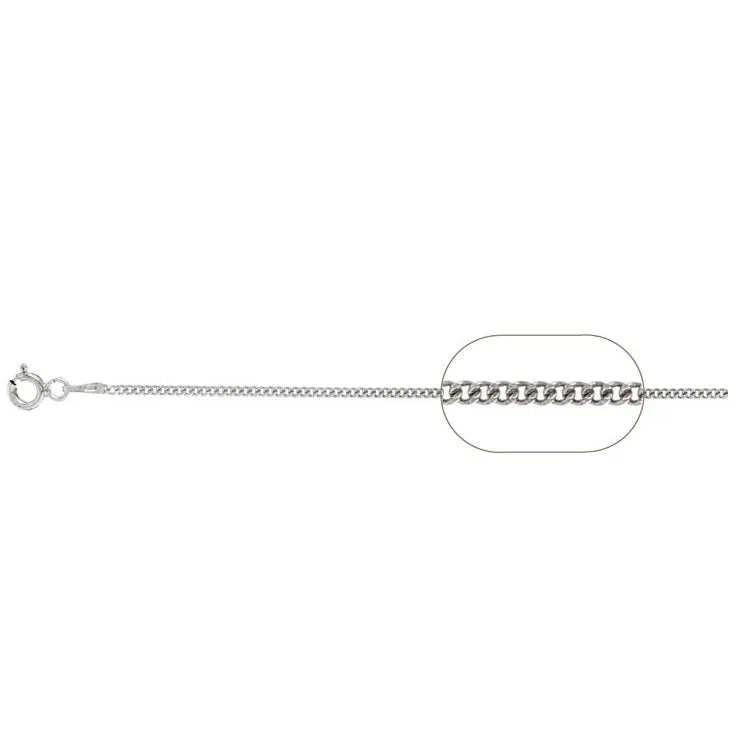Curb (Diamond Cut) Bracelet in Sterling Silver (1.4mm) #CD40