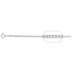 Curb (Diamond Cut) Necklace in Sterling Silver (2.0mm) #CD60