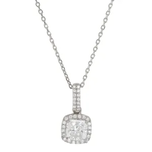 CUSHION NECKLACE, STERLING SILVER