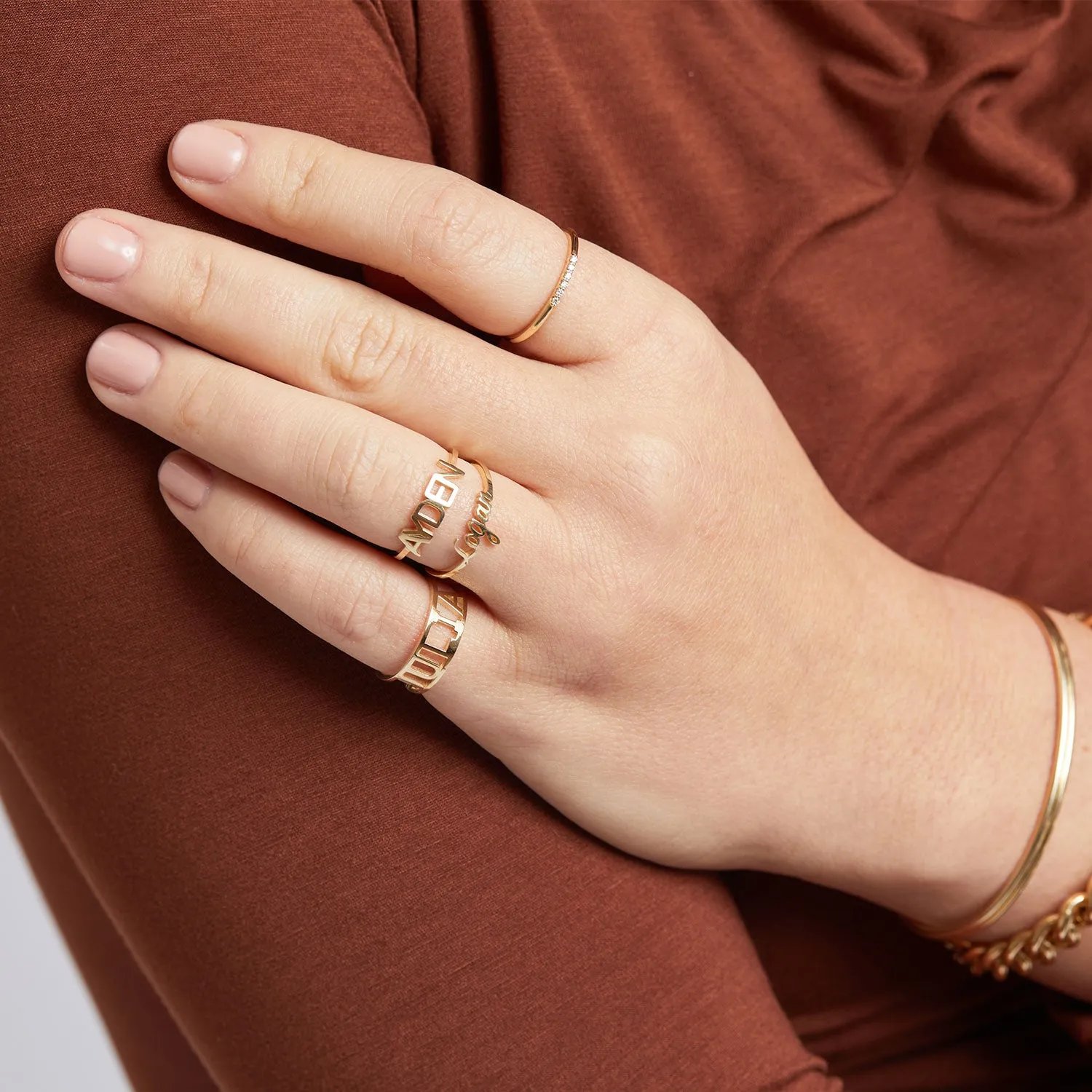 Custom Name Band Ring