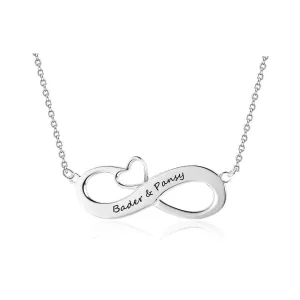 Customized Engraved Heart & Infinity Necklaces