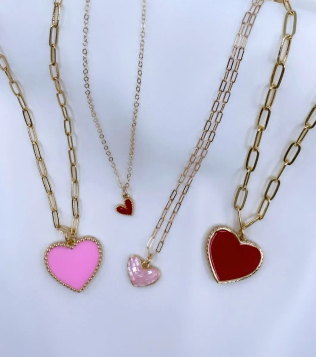 Dainty Red Heart Necklace