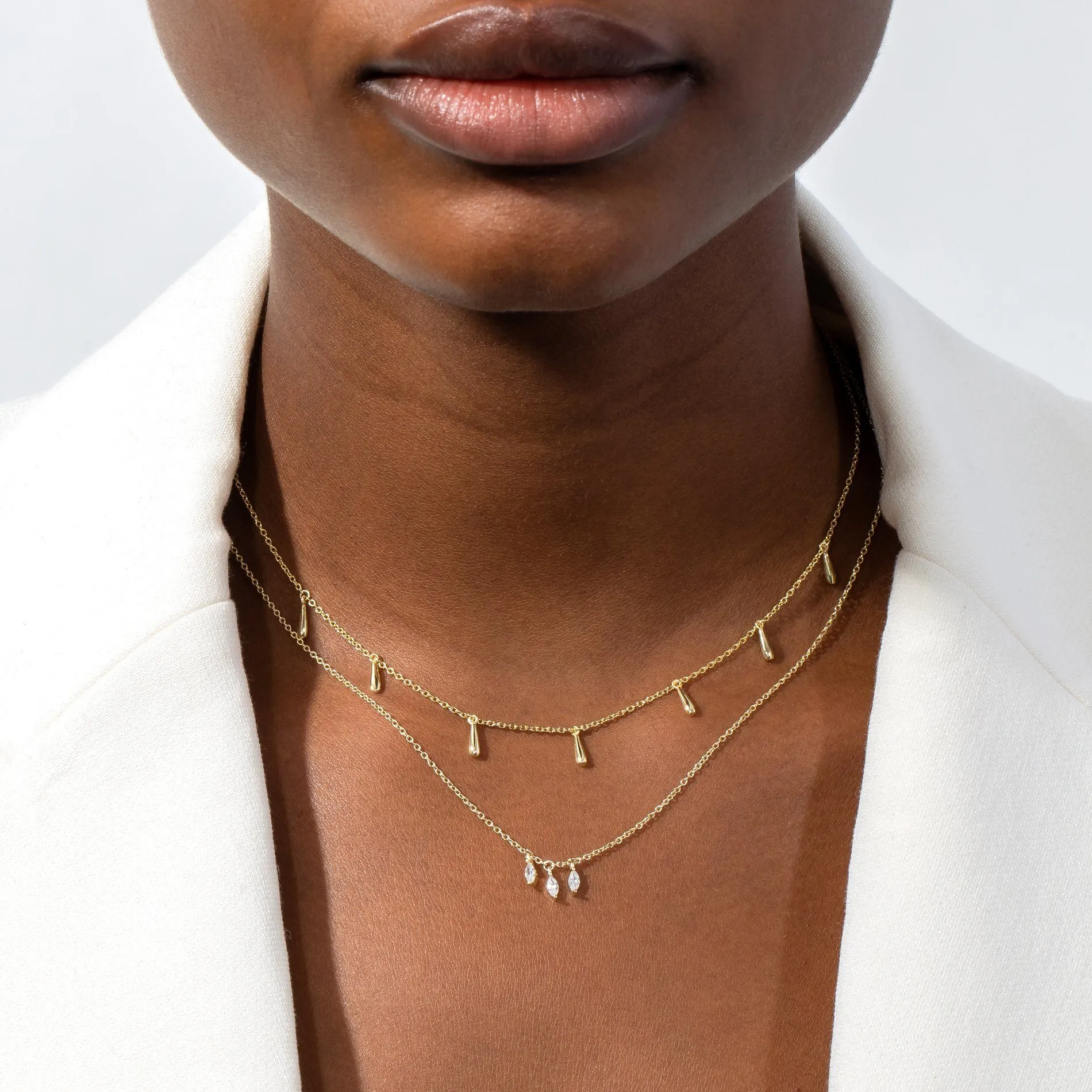 Dainty Teardrop Dangle Necklace