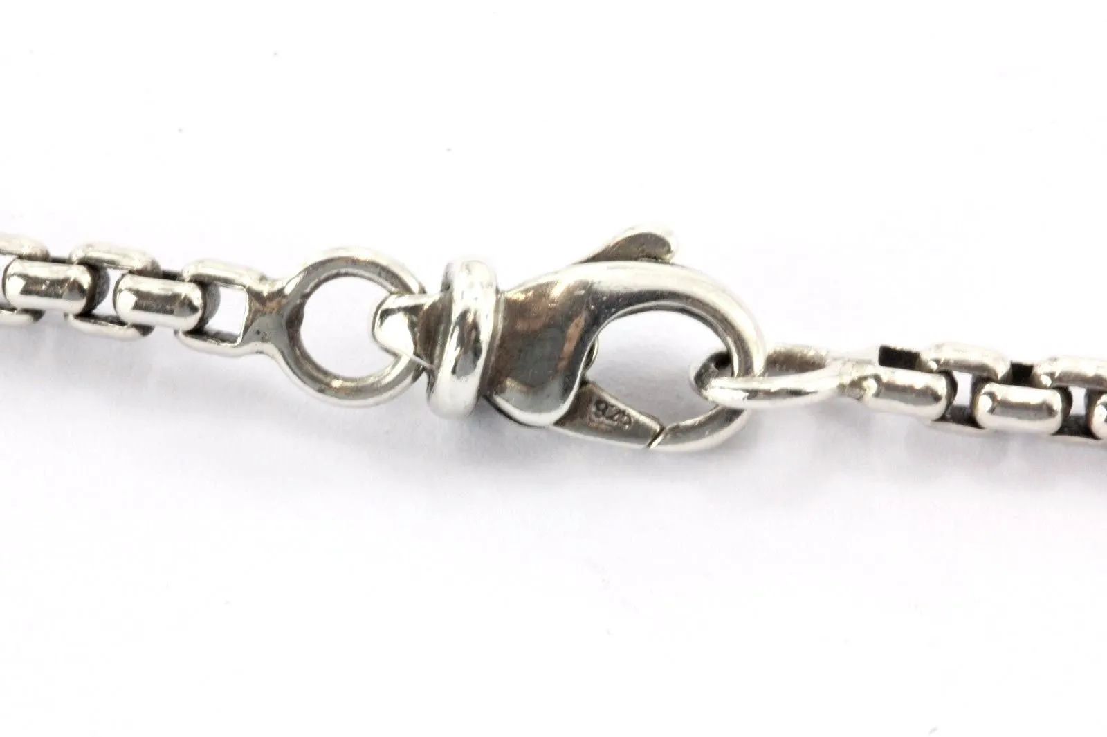 David Yurman Sterling 18k Gold Diamond Heart Cookie Cable Necklace