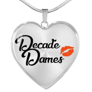 Decade Dames Heart Pendant Necklaces 18K Gold or Stainless Steel