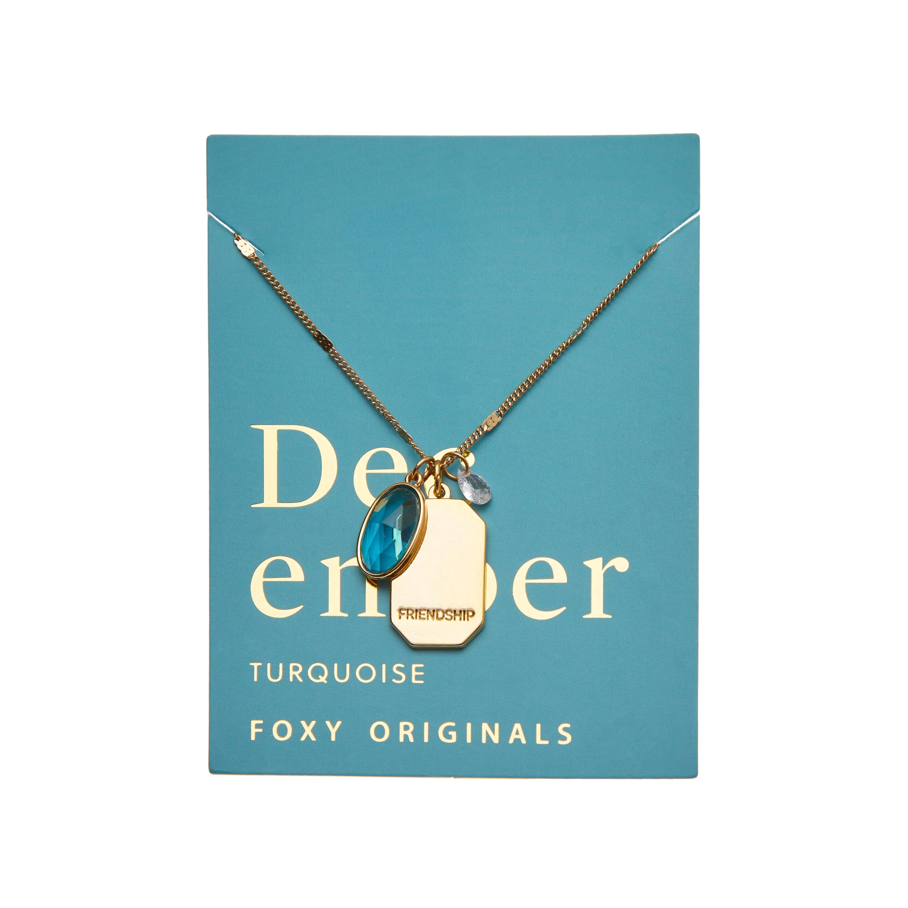 December Birthstone Necklace in Gold