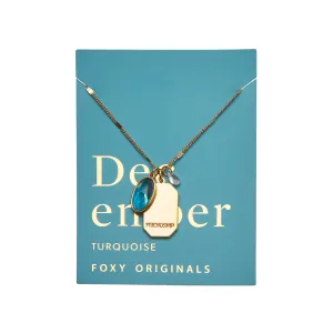 December Birthstone Necklace in Gold