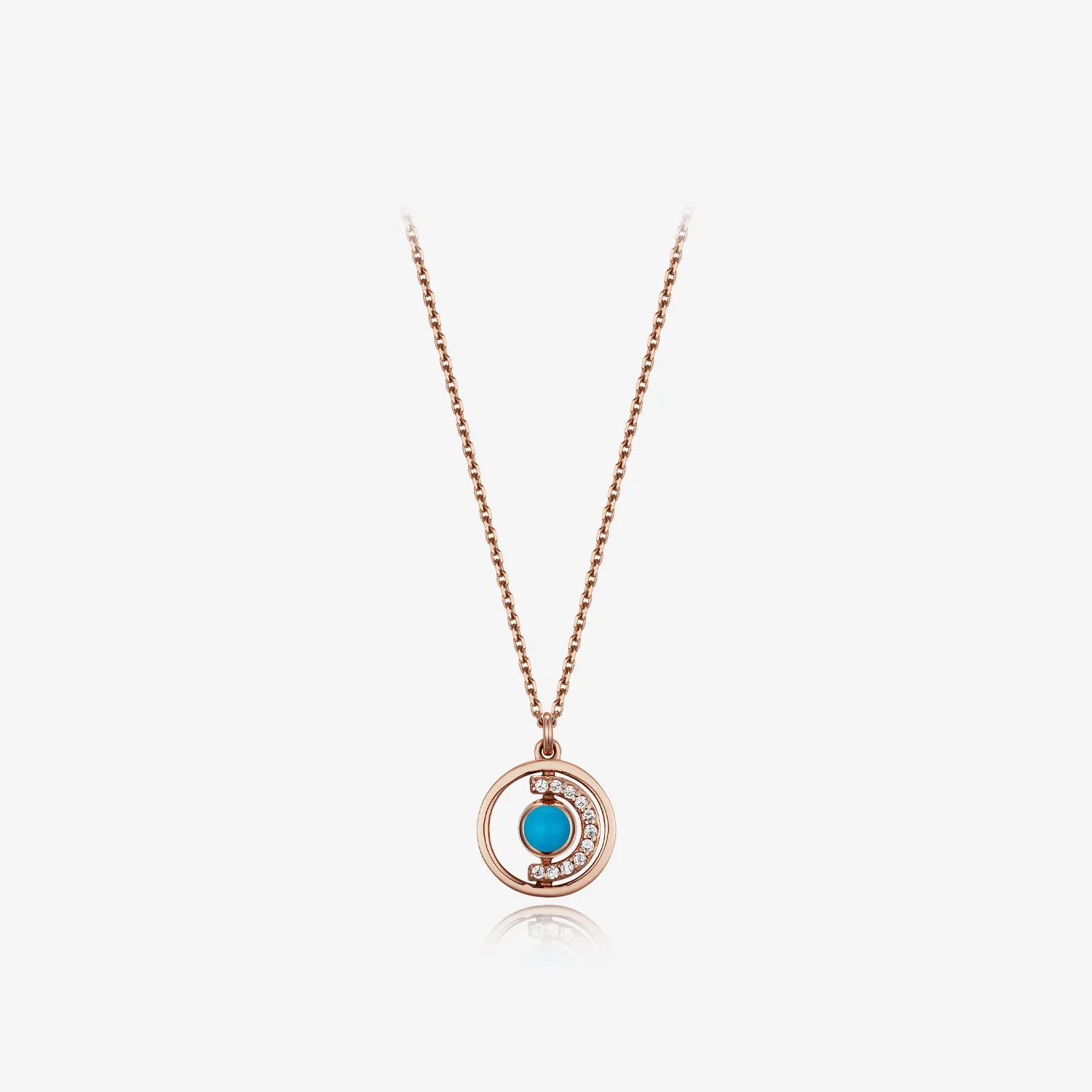 [December Birthstone] Petite D.D Gold Necklace JDRNRWS12BL