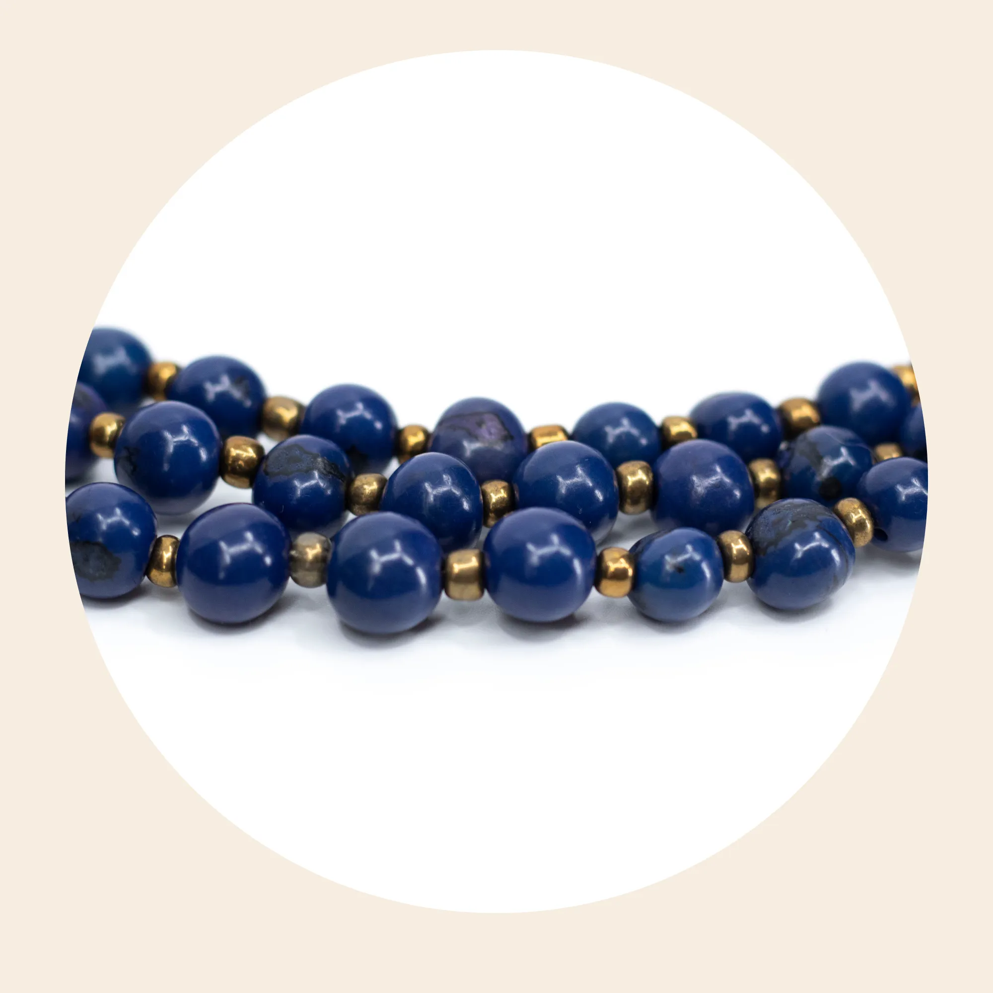 Deep Blue Acai Beads Necklace